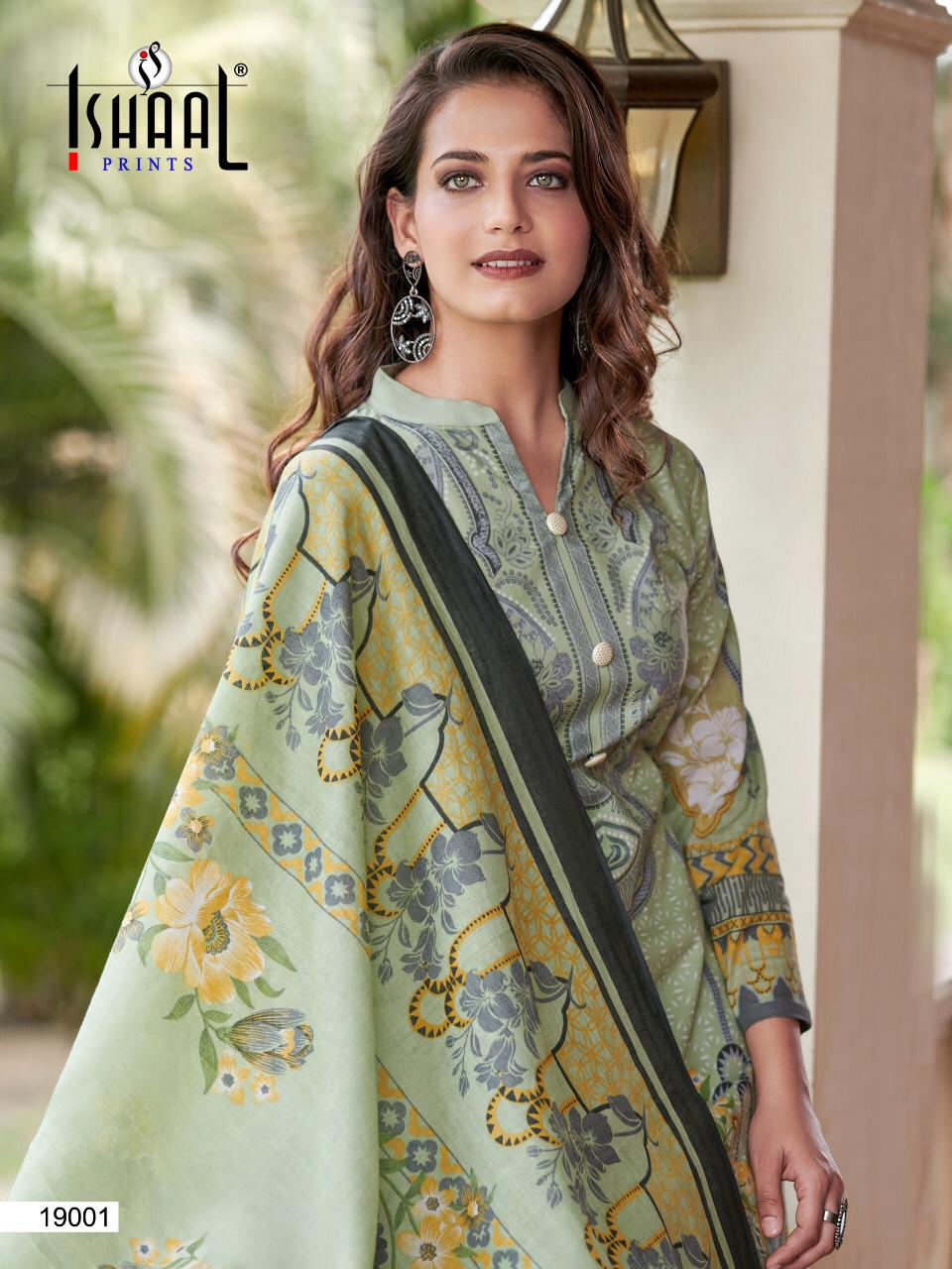Ishaal Gulmohar 19 Latest Fancy Designer Casual Wear Pure Lawn Cotton Karachi Dress Readymade Collection 


